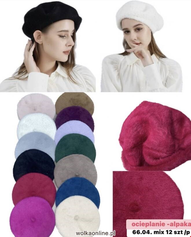 Beret damskie 5825 Mix KOLOR  Standard