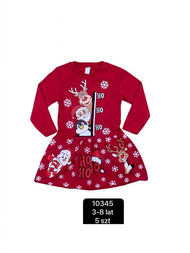 Sukienki dziewczęce 10345 1 kolor  3-8(Towar Tureckie) 1