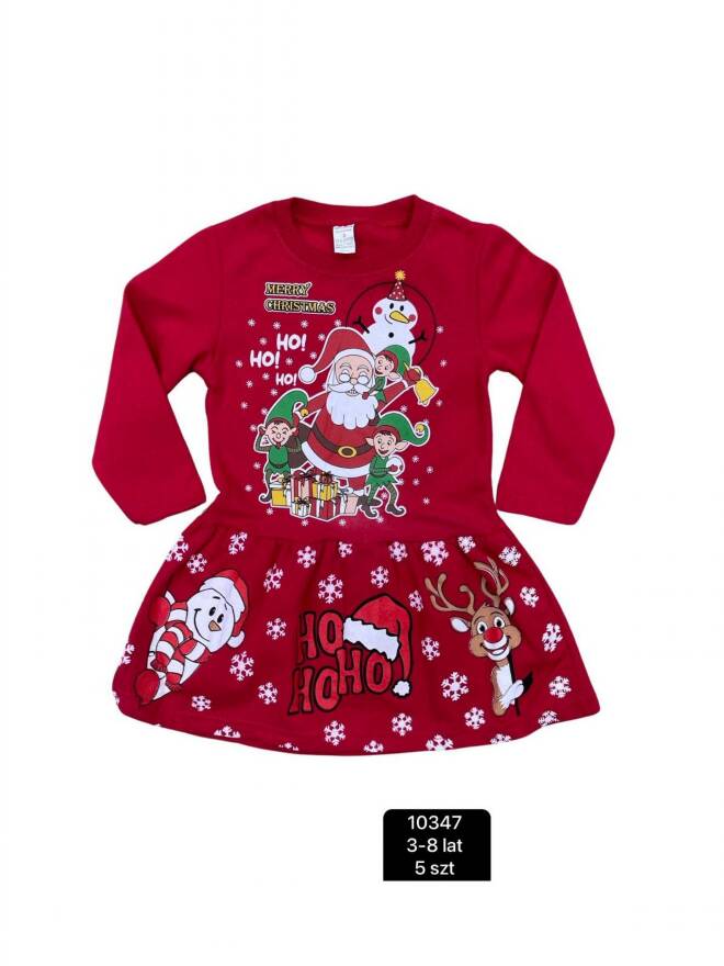 Sukienki dziewczęce 10347 1 kolor  3-8(Towar Tureckie) 1