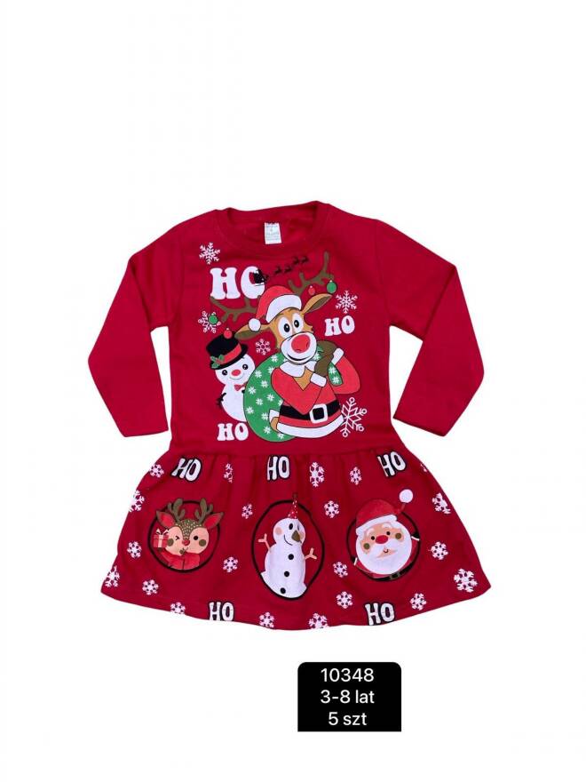 Sukienki dziewczęce 10348 1 kolor  3-8(Towar Tureckie)