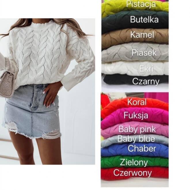 Sweter damskie 6327 Mix KOLOR  Standard (Towar Tureckie) 1