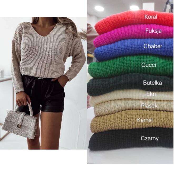 Sweter damskie 6328 Mix KOLOR  Standard (Towar Tureckie)