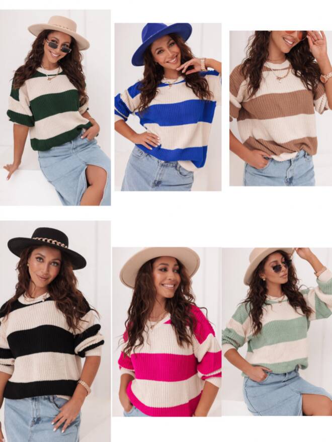 Sweter damskie 6333 Mix KOLOR  Standard (Towar Tureckie) 1
