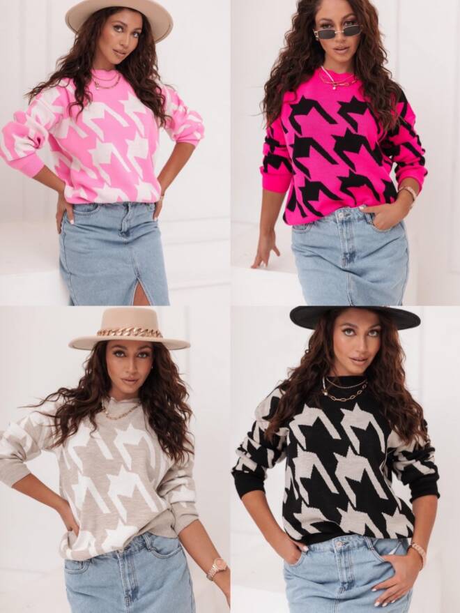 Sweter damskie 6335 Mix KOLOR  Standard (Towar Tureckie) 1