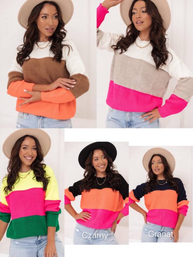 Sweter damskie 6339 Mix KOLOR  Standard (Towar Tureckie) 1