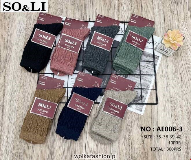 Skarpety damskie AE006-3 Mix KOLOR  35-42