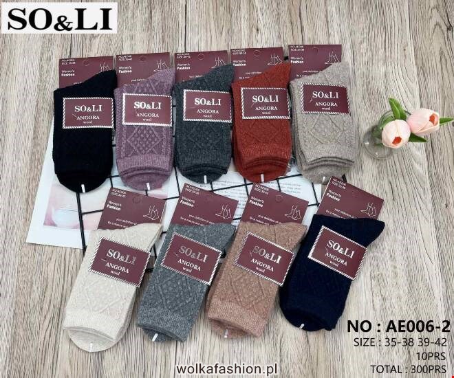 Skarpety damskie AE006-2 Mix KOLOR  35-42