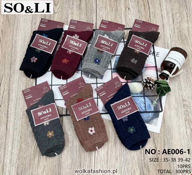 Skarpety damskie AE006-1 Mix KOLOR  35-42