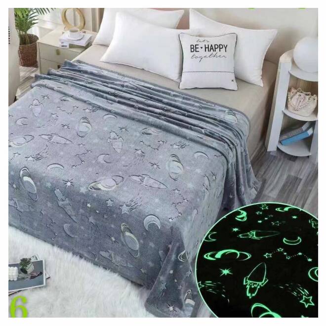świecący koc n nocy 6462 1 kolor  150x200