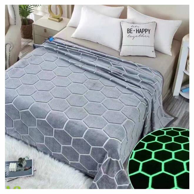 świecący koc n nocy 6468 1 kolor  150x200