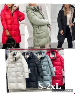 Płaszcze damskie zimowe 6701 1 kolor S-2XL