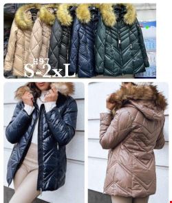 Płaszcze damskie zimowe H97 1 kolor S-2XL