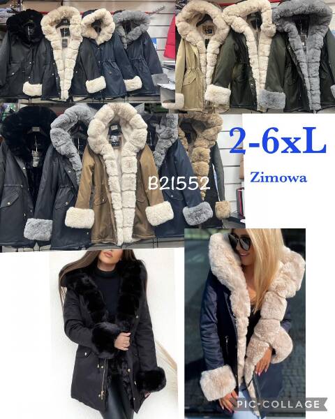 Kurtka damskie zimowa B21552 1 kolor 2XL-6XL 1