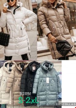 Płaszcze damskie zimowe B21151 1 kolor S-2XL