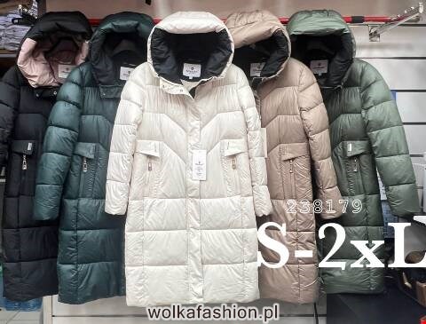 Płaszcze damskie zimowe 238179 1 kolor S-2XL