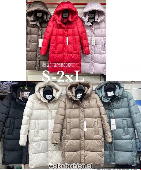 Płaszcze damskie zimowe B21238001 1 kolor S-2XL