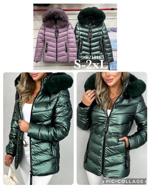 Kurtka damskie zimowa B218163 1 kolor S-2XL