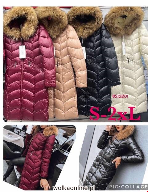 Płaszcze damskie zimowe B212201 1 kolor S-2XL
