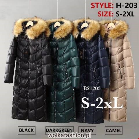 Płaszcze damskie zimowe B21203 1 kolor S-2XL 1