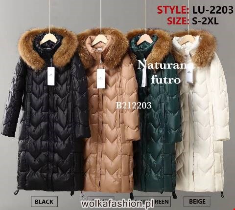 Płaszcze damskie zimowe B212203 1 kolor S-2XL