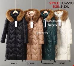 Płaszcze damskie zimowe B212203 1 kolor S-2XL