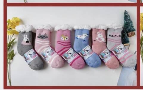 Kapcie-skarpety dziecięce 6958 Mix kolor 25-35