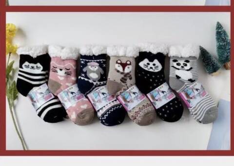 Kapcie-skarpety dziecięce 6961 Mix kolor 25-35