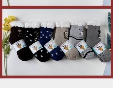 Kapcie-skarpety dziecięce 6962 Mix kolor 25-35 1