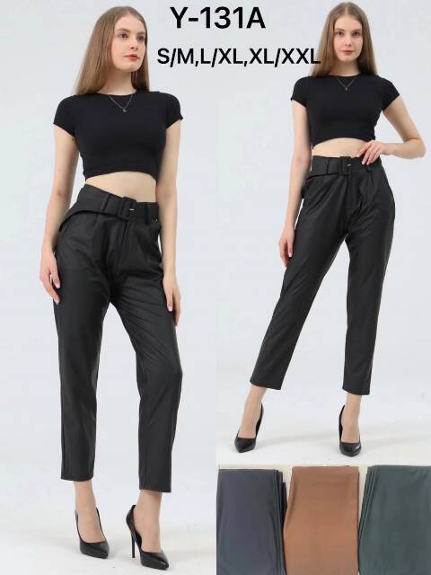 Spodnie z eko-skóry damskie Y-131A 1 kolor S-2XL 1
