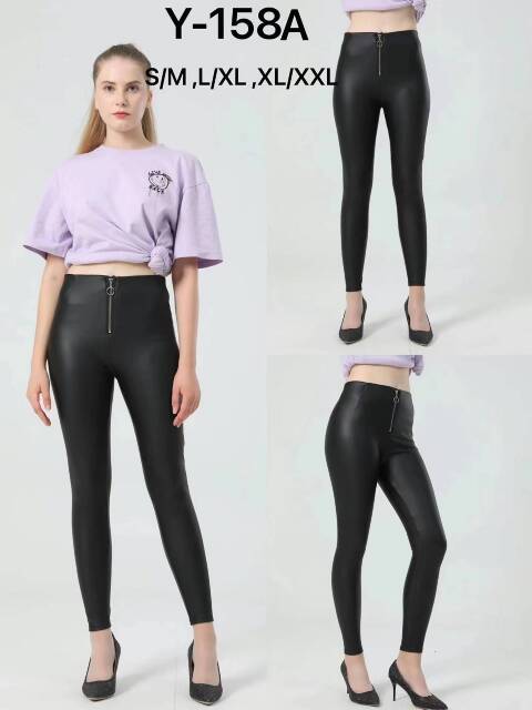 Spodnie z eko-skóry damskie Y-158A 1 kolor S-2XL 1