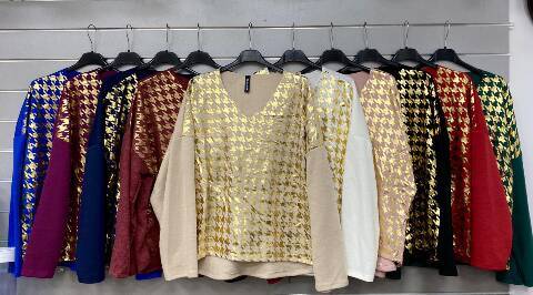 Bluzka damskie 7074 Mix kolor Standard (Towar  Włoskie)