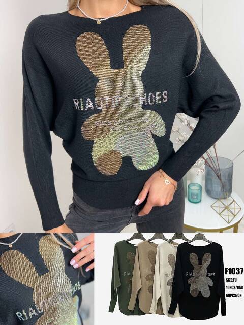 Sweter damskie F1037 Mix kolor Standard 1