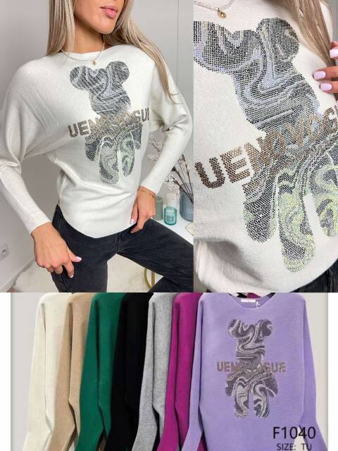 Sweter damskie F1040 Mix kolor Standard 1