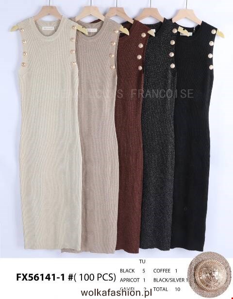Sukienka damskie FX56141-1 Mix kolor Standard