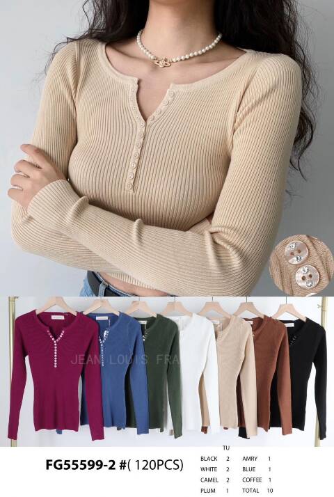 Sweter damskie FG55599-2 Mix kolor Standard 1