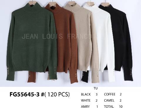 Sweter damskie FG55645-3 Mix kolor Standard