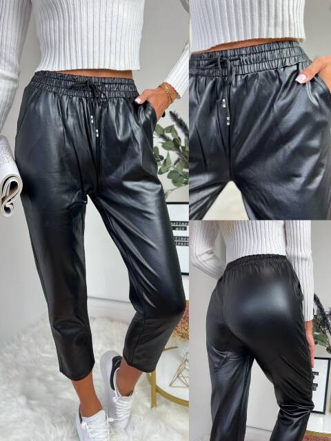 Spodnie z eko-skóry damskie 7263 1 kolor Standard 1