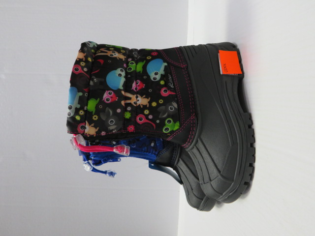 Kalosze Dziecięce C1158 BLACK/BLUE/BLACK/GREY 30-35 OCIEPLANE