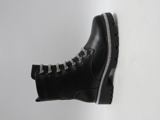 Botki damskie AM7517 BLACK 36-41 OCIEPLANE
