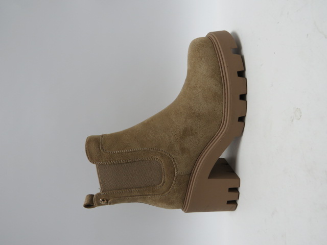 Botki damskie AM7513 KHAKI 36-41 OCIEPLANE