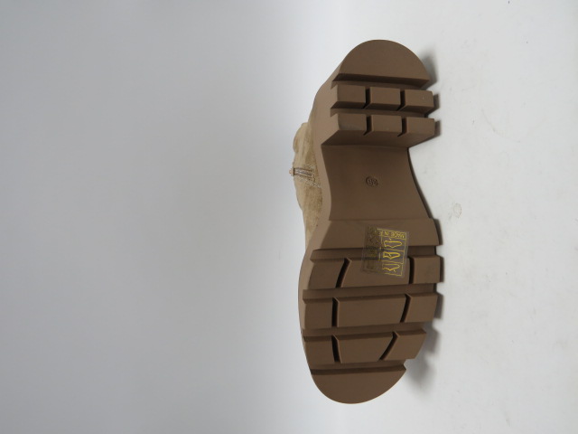 Botki damskie AM7513 KHAKI 36-41 OCIEPLANE 2