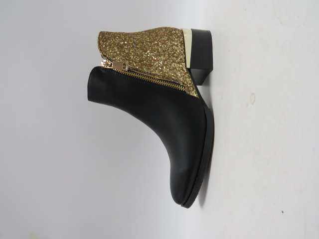 Botki damskie 8910 BLACK/GOLD 36-41 OCIEPLANE
