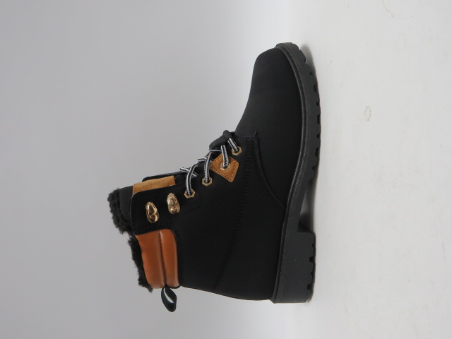 Botki damskie MD1709C BLACK/CAMEL 36-41 OCIEPLANE