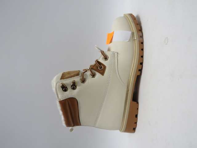 Botki damskie MD1709C WHITE 36-41 OCIEPLANE