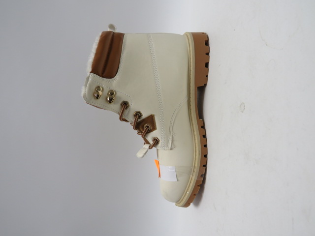 Botki damskie MD1709C WHITE 36-41 OCIEPLANE 1