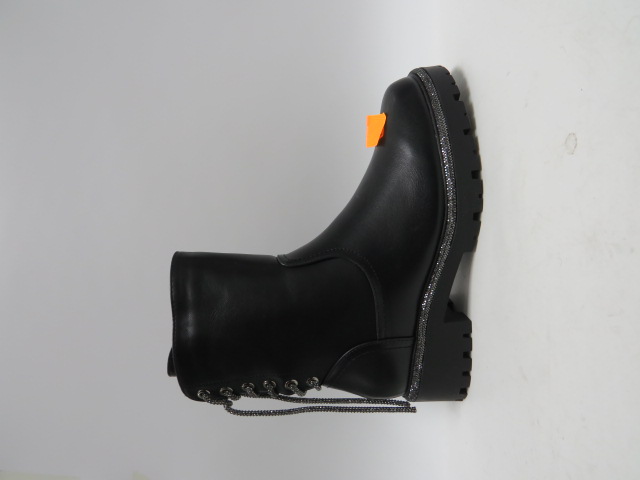 Botki damskie AM7502 BLACK 36-41 OCIEPLANE