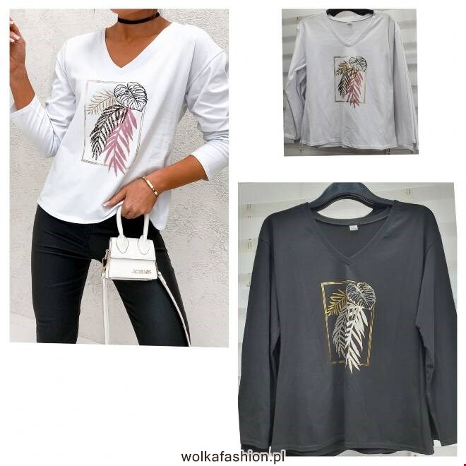 Bluzka damskie 0144 1 kolor  S-3XL (Towar Polskie)