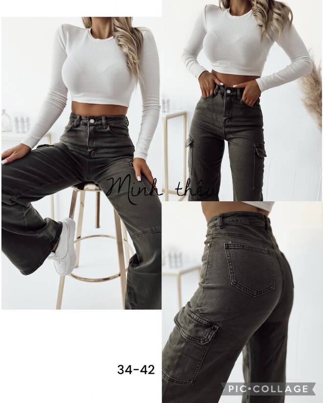 Jeansy damskie 0185 1 kolor  34-42 1