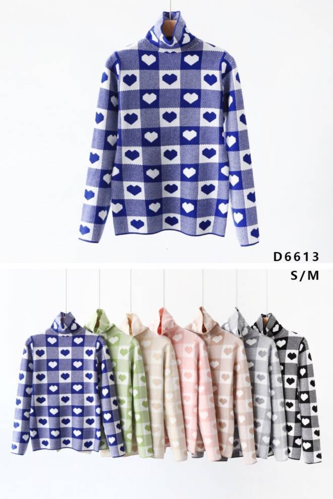 Sweter damskie D6613 Mix KOLOR  S/M-L/XL