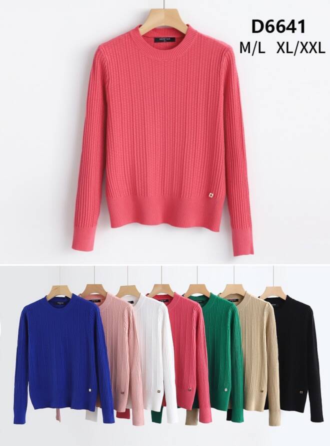 Sweter damskie D6641 Mix KOLOR  M-2XL